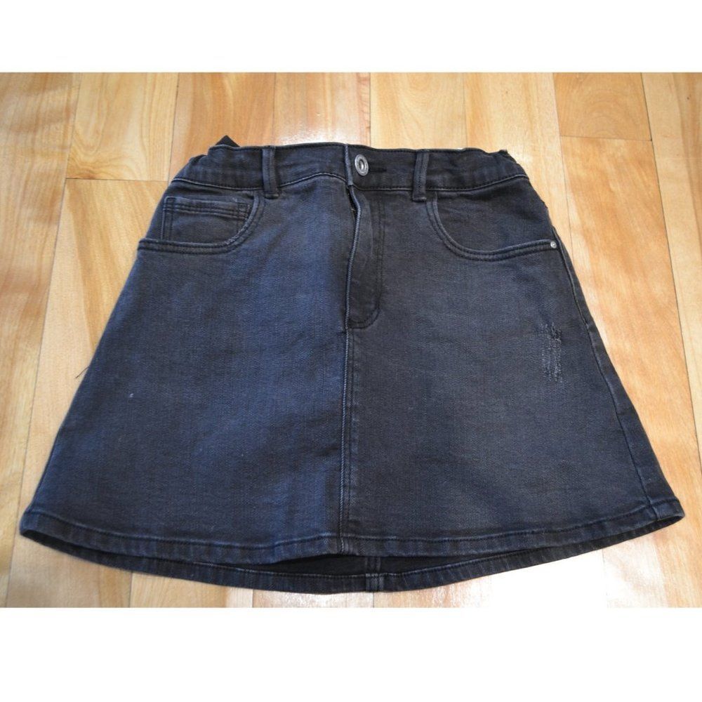 Zara Kids Girls (10) Black Denim Mini Skirt